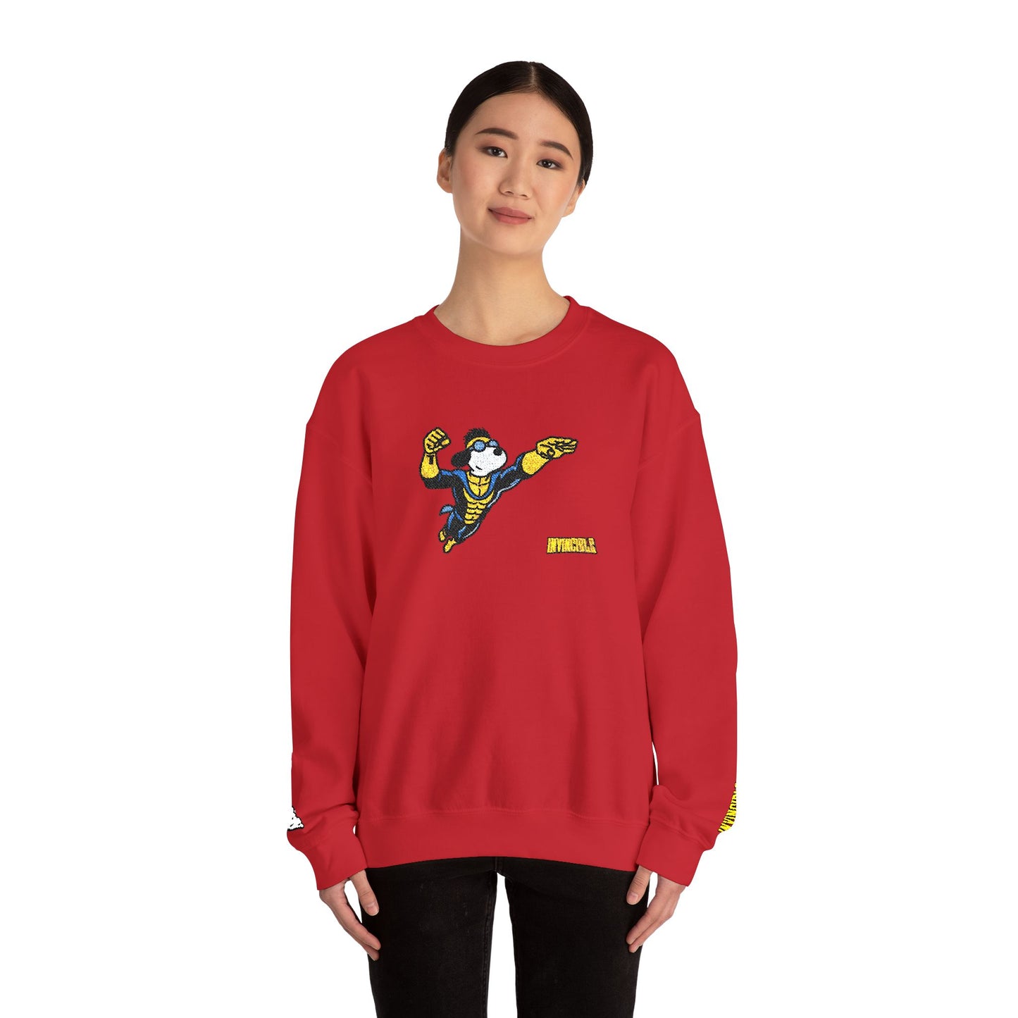 Snoopy x Invincible Crewneck With Wrist Embroidery | Embroidered Graphic