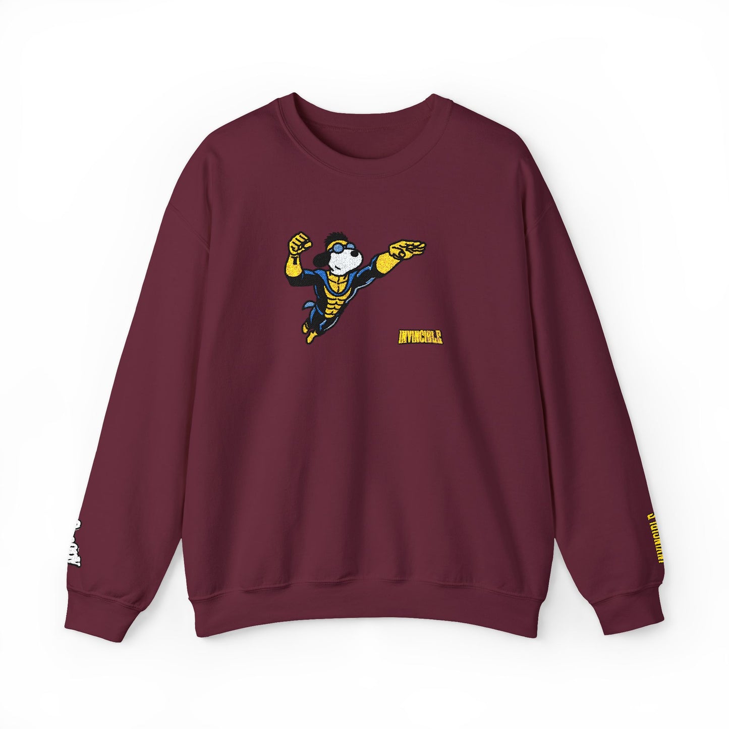 Snoopy x Invincible Crewneck With Wrist Embroidery | Embroidered Graphic