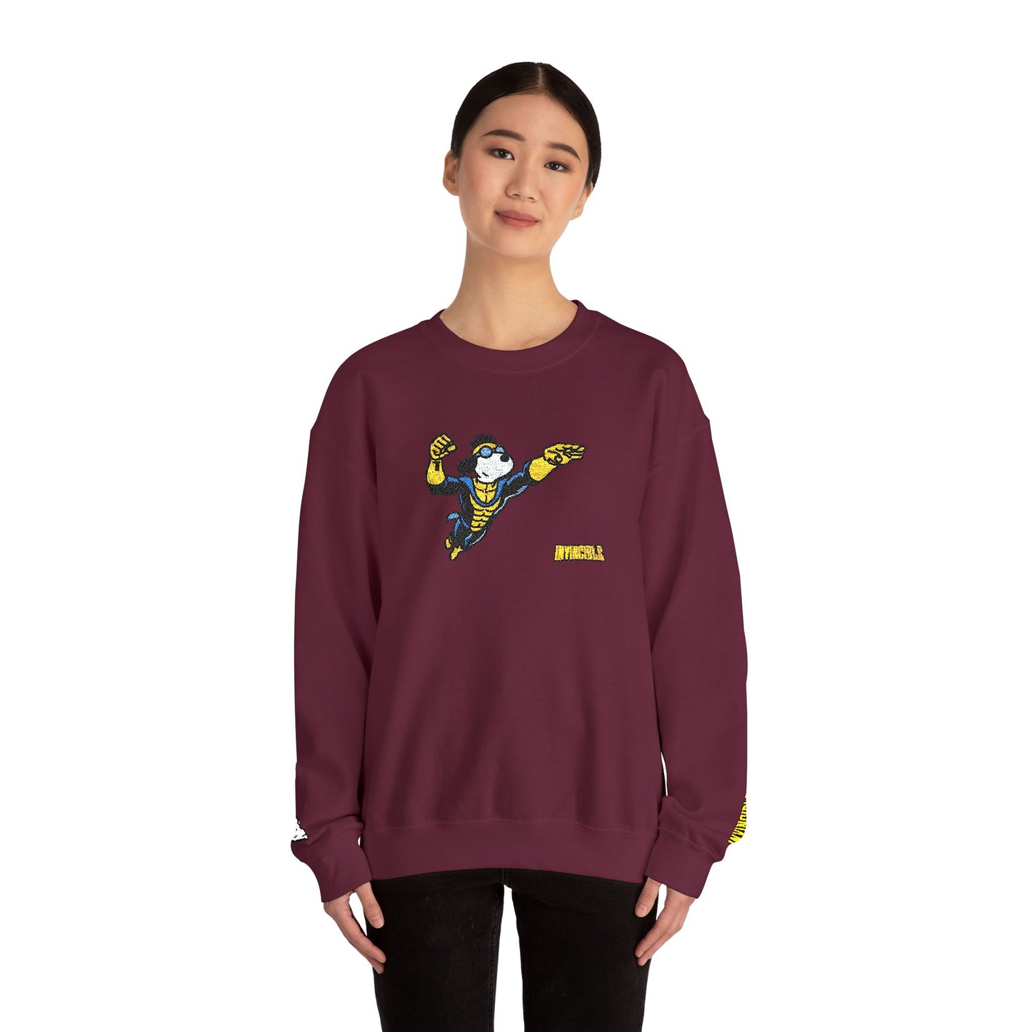Snoopy x Invincible Crewneck With Wrist Embroidery | Embroidered Graphic