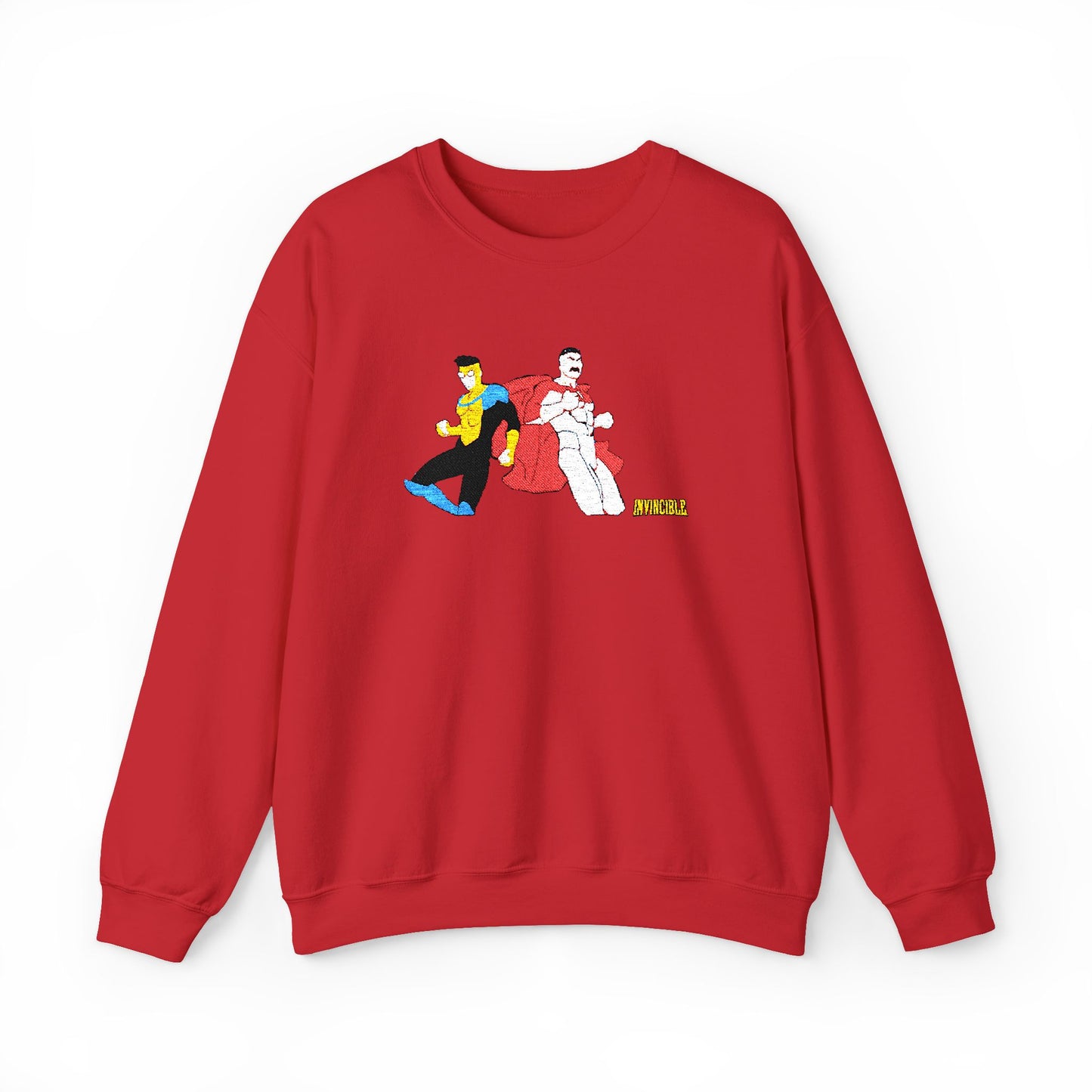 Invincible and Omniman embroidered crewneck sweatshirt | Season 4 Poster