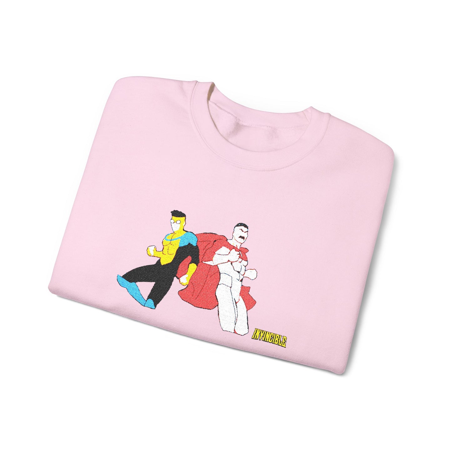Invincible and Omniman embroidered crewneck sweatshirt | Season 4 Poster