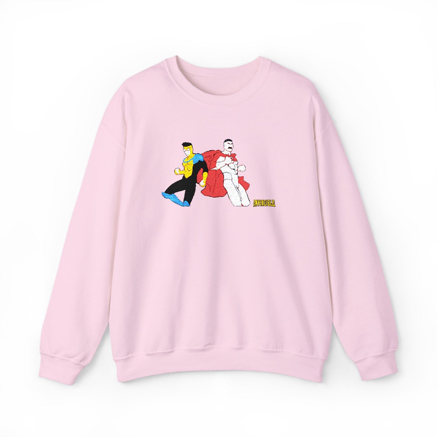 Invincible and Omniman embroidered crewneck sweatshirt | Season 4 Poster