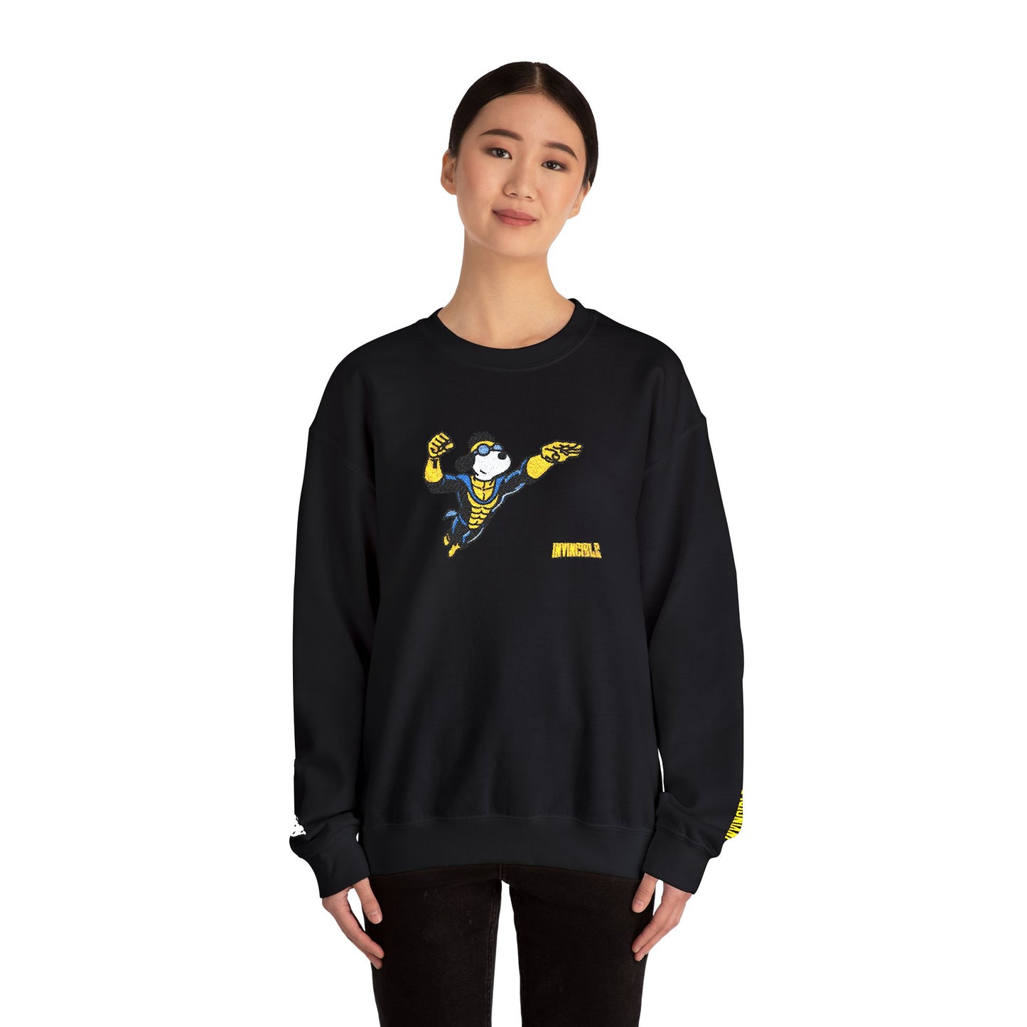 Snoopy x Invincible Crewneck With Wrist Embroidery | Embroidered Graphic