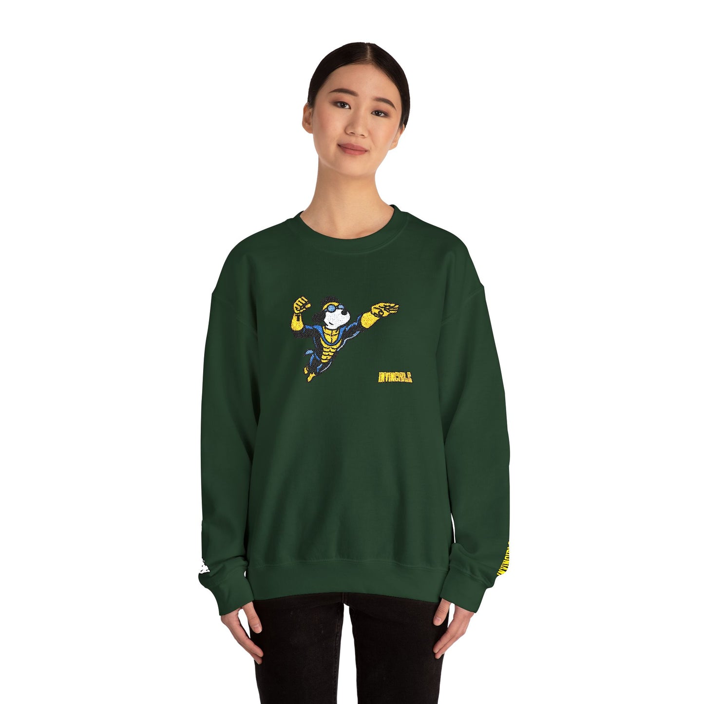 Snoopy x Invincible Crewneck With Wrist Embroidery | Embroidered Graphic