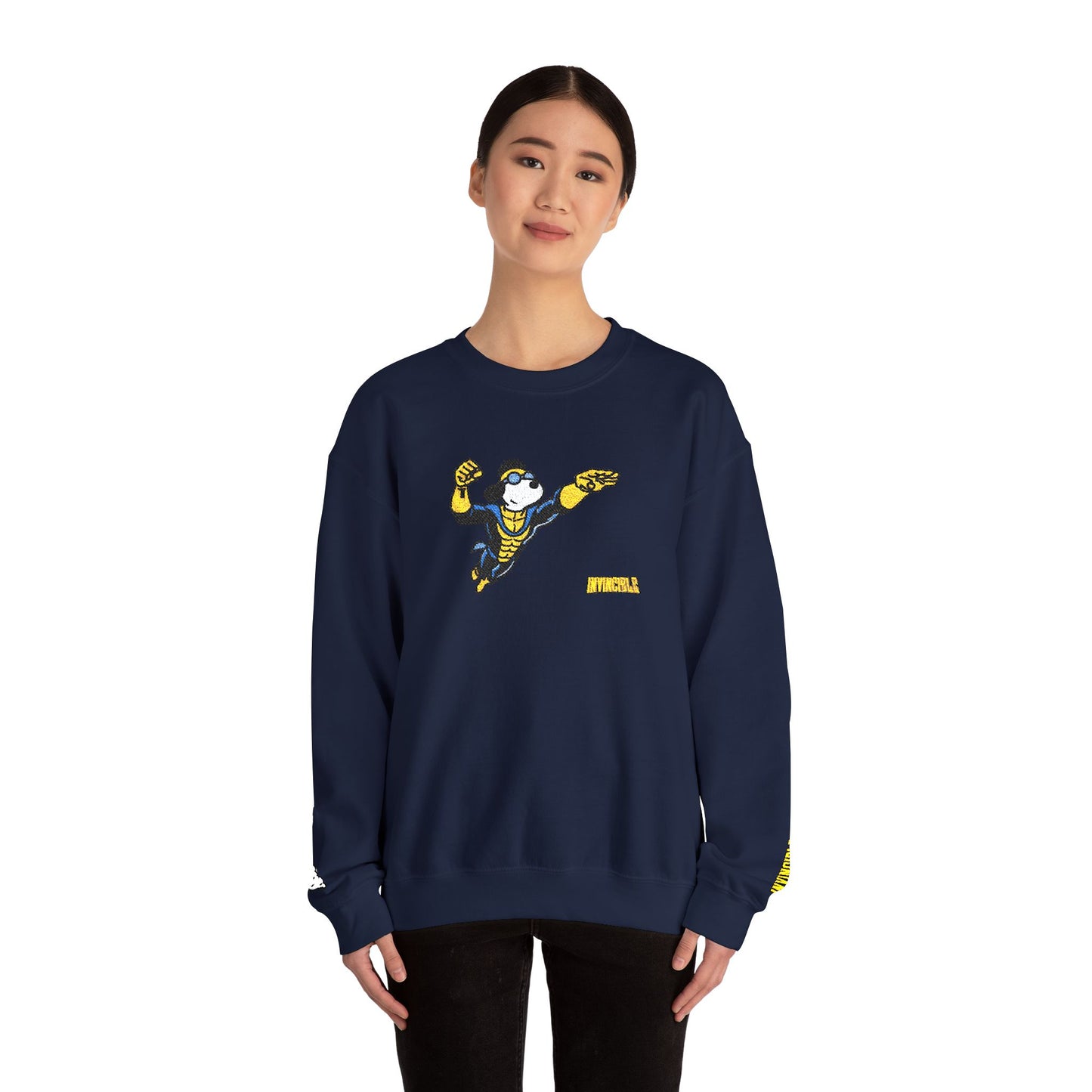 Snoopy x Invincible Crewneck With Wrist Embroidery | Embroidered Graphic
