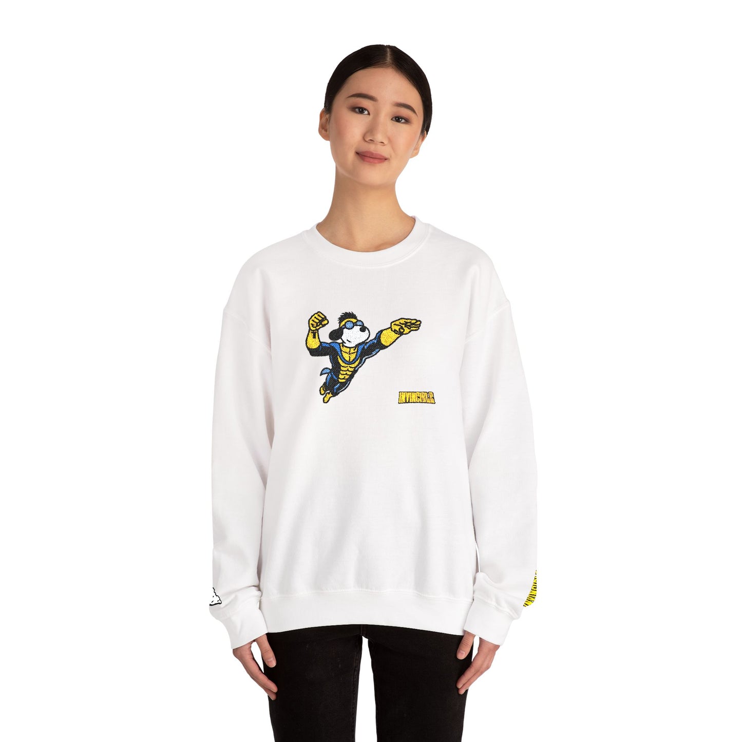 Snoopy x Invincible Crewneck With Wrist Embroidery | Embroidered Graphic