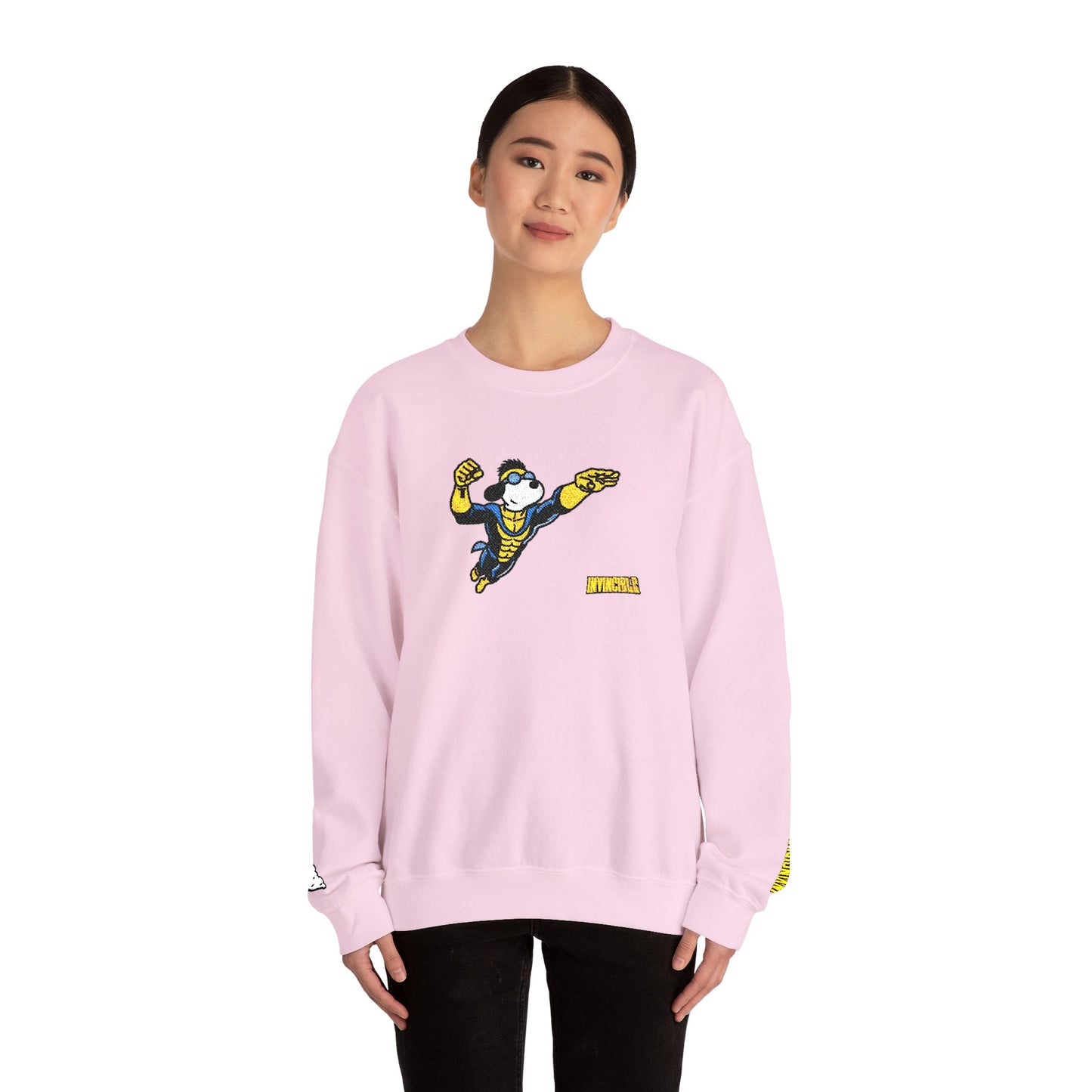 Snoopy x Invincible Crewneck With Wrist Embroidery | Embroidered Graphic